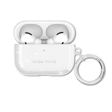 Case-Mate Twinkle Case for AirPods Pro 3 - Twilight Silver with Silver Carabiner